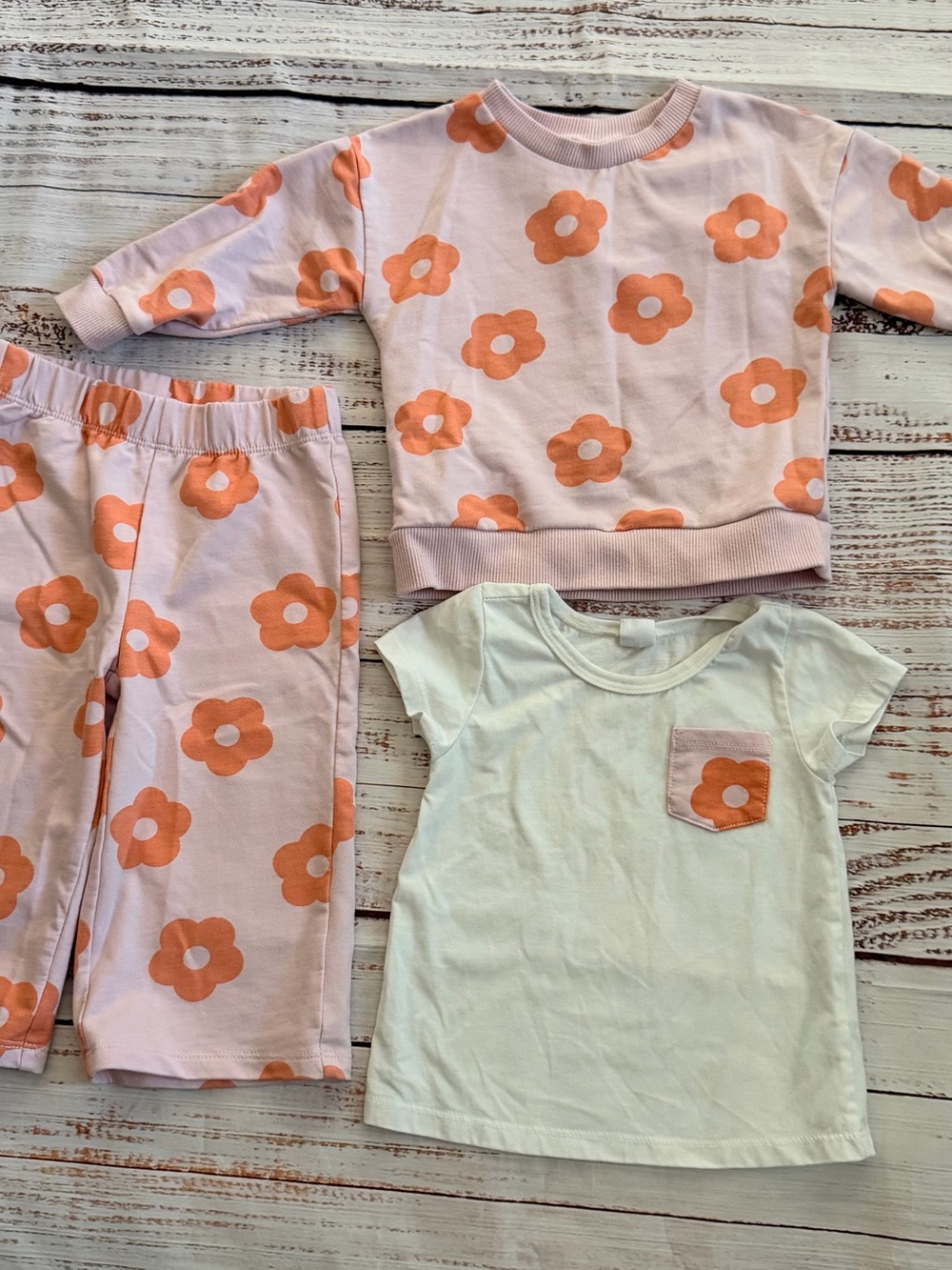 Baby Pink Floral 3-Piece Set. Size 18 months